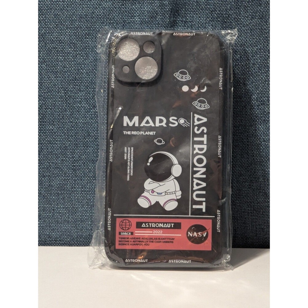 Astronaut Space Phone Case iPhone 14 Pro Max Slim Black TPU NASA Style Cover New